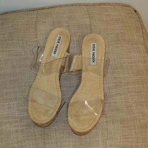 Clear strap wedges